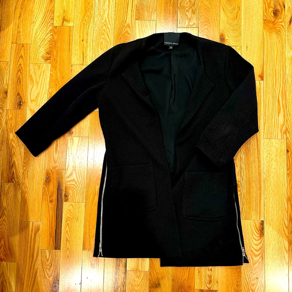 Black blazer with side zippers